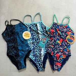 Sporti NWT Colorful Patterned Swimsuits Set Size 28 and 30